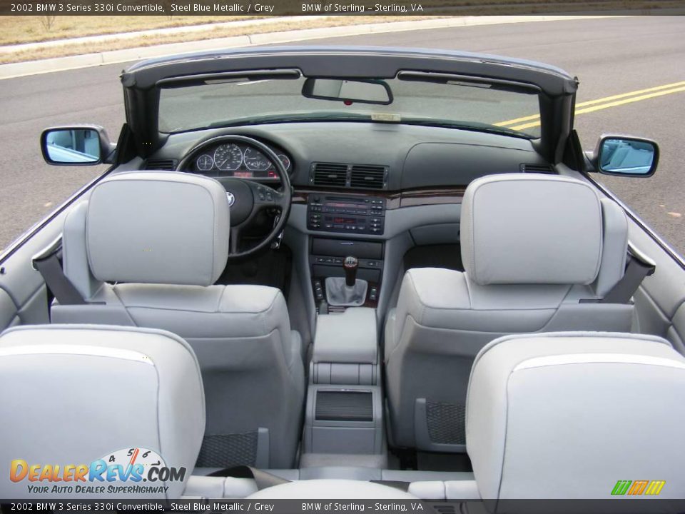 2002 BMW 3 Series 330i Convertible Steel Blue Metallic / Grey Photo #34