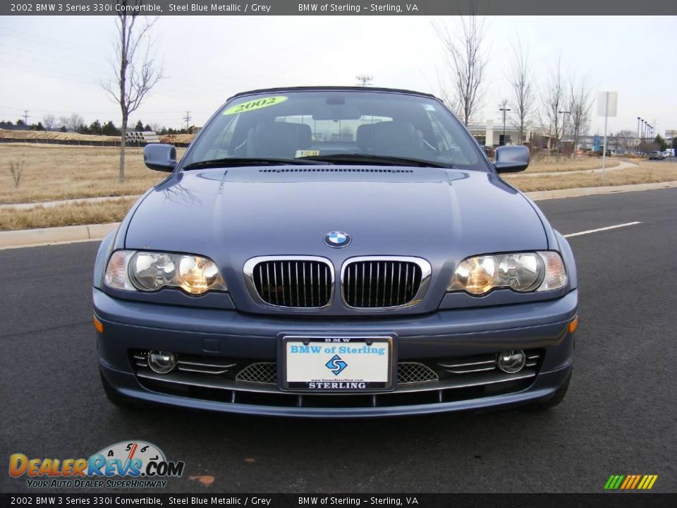 2002 BMW 3 Series 330i Convertible Steel Blue Metallic / Grey Photo #36