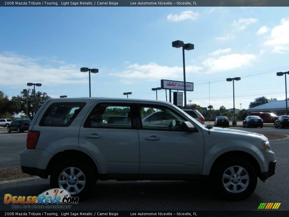 2008 Mazda Tribute i Touring Light Sage Metallic / Camel Beige Photo #6