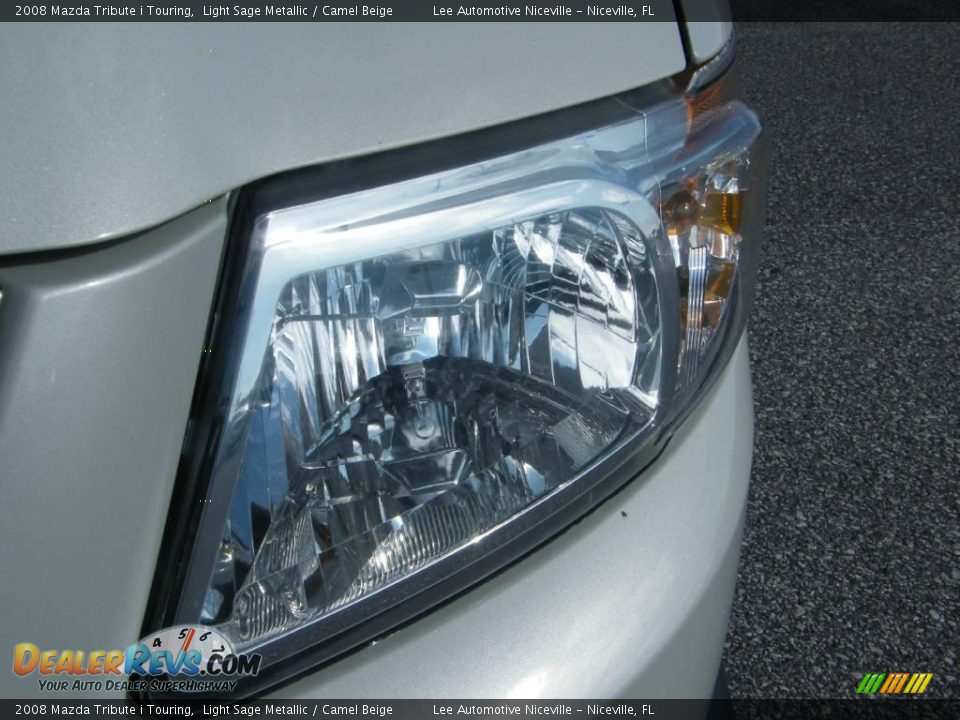 2008 Mazda Tribute i Touring Light Sage Metallic / Camel Beige Photo #9