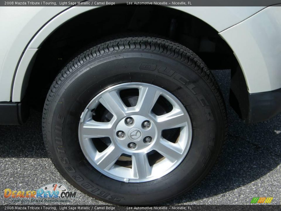 2008 Mazda Tribute i Touring Light Sage Metallic / Camel Beige Photo #11
