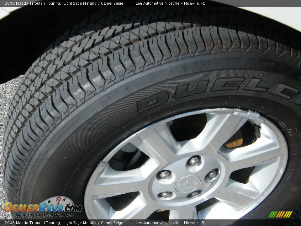 2008 Mazda Tribute i Touring Light Sage Metallic / Camel Beige Photo #12
