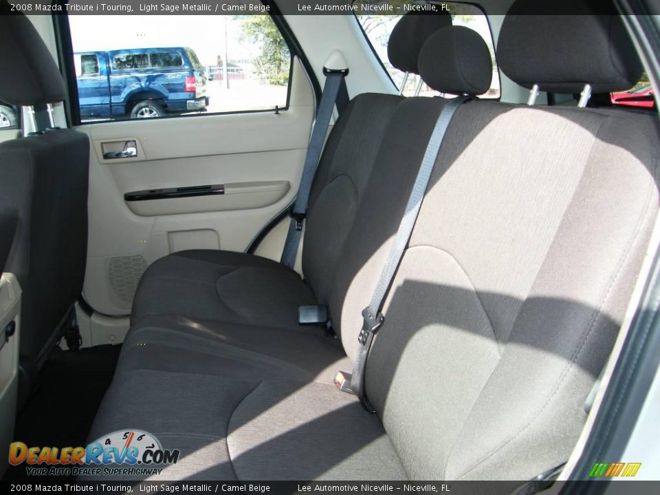 2008 Mazda Tribute i Touring Light Sage Metallic / Camel Beige Photo #21