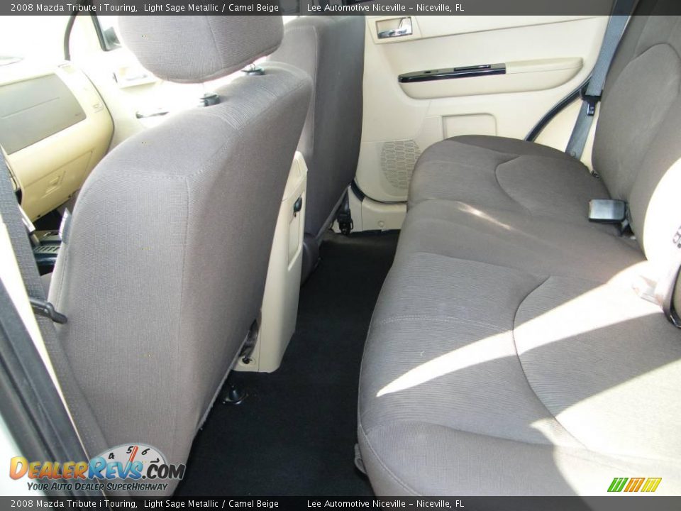 2008 Mazda Tribute i Touring Light Sage Metallic / Camel Beige Photo #22