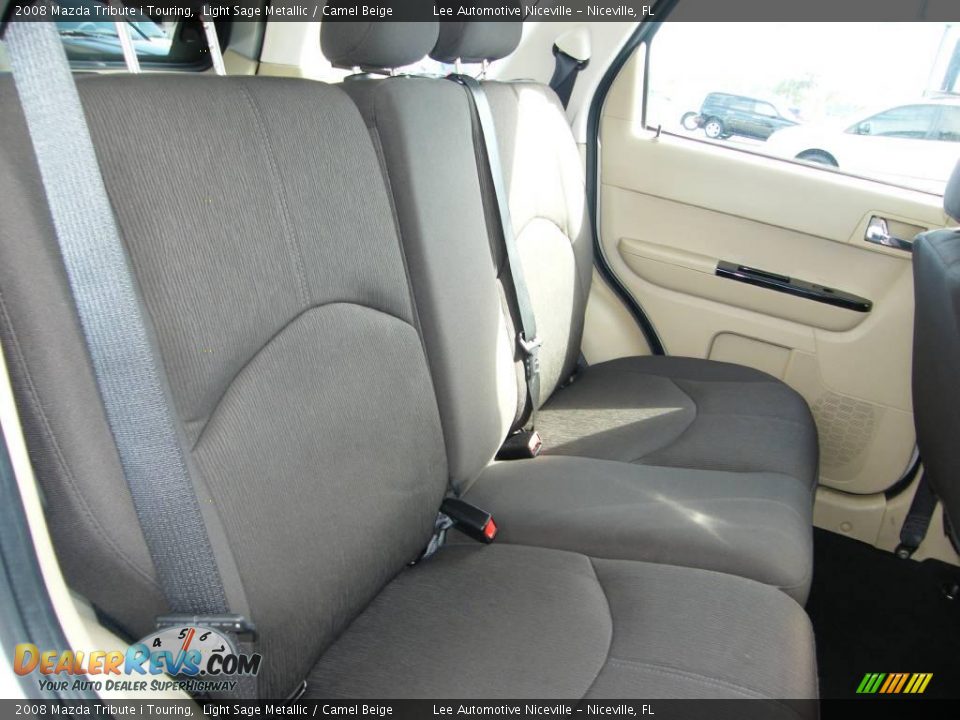 2008 Mazda Tribute i Touring Light Sage Metallic / Camel Beige Photo #25
