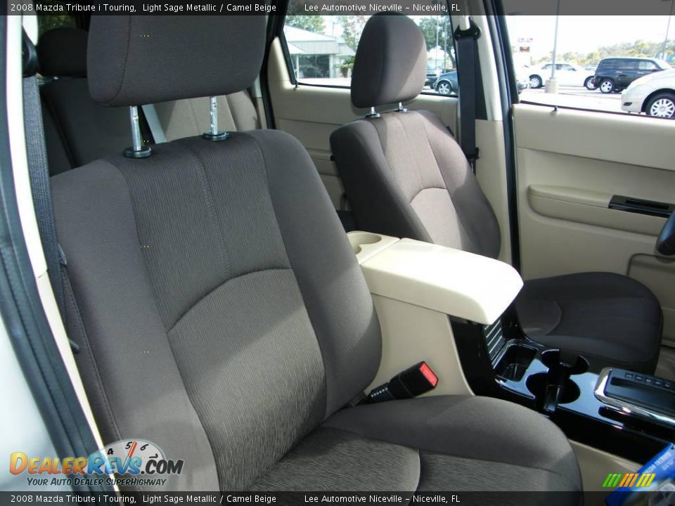 2008 Mazda Tribute i Touring Light Sage Metallic / Camel Beige Photo #26