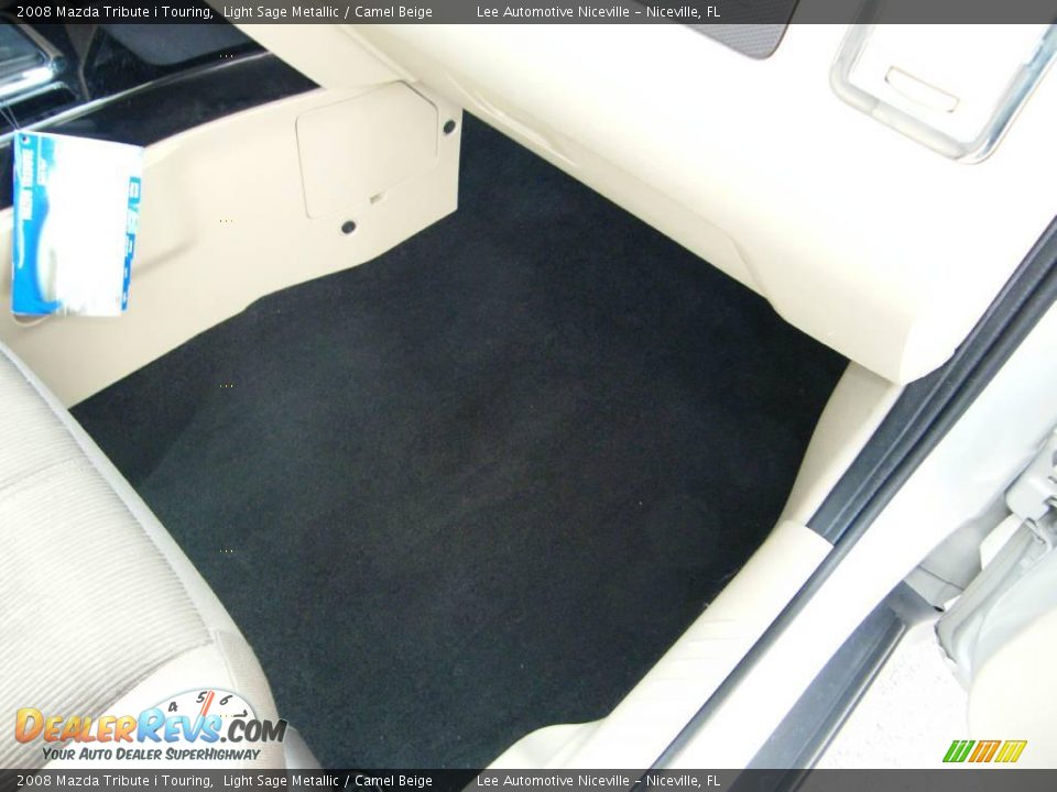 2008 Mazda Tribute i Touring Light Sage Metallic / Camel Beige Photo #27