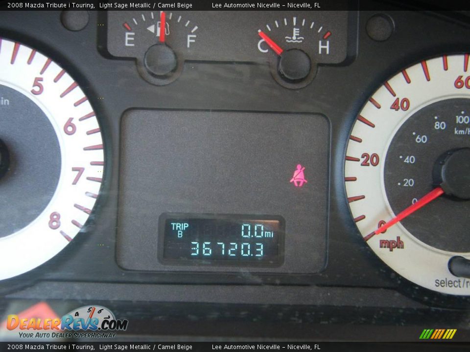 2008 Mazda Tribute i Touring Light Sage Metallic / Camel Beige Photo #29