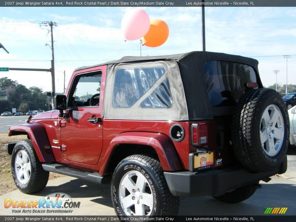2007 Jeep Wrangler Sahara 4x4 Red Rock Crystal Pearl / Dark Slate Gray/Medium Slate Gray Photo #3