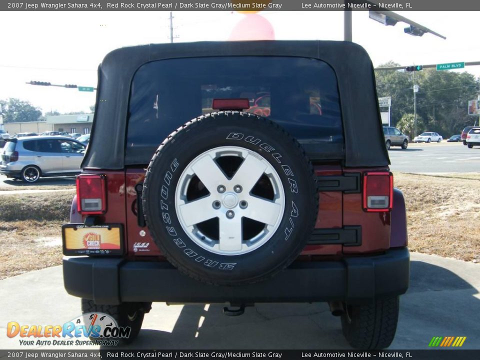 2007 Jeep Wrangler Sahara 4x4 Red Rock Crystal Pearl / Dark Slate Gray/Medium Slate Gray Photo #4