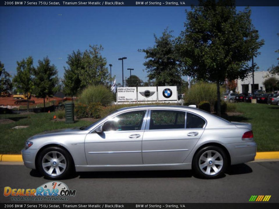 2006 BMW 7 Series 750Li Sedan Titanium Silver Metallic / Black/Black Photo #2