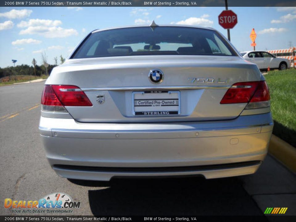 2006 BMW 7 Series 750Li Sedan Titanium Silver Metallic / Black/Black Photo #4