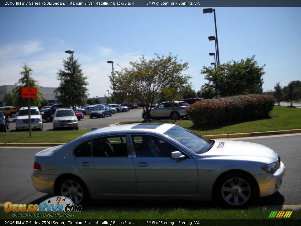 2006 BMW 7 Series 750Li Sedan Titanium Silver Metallic / Black/Black Photo #6