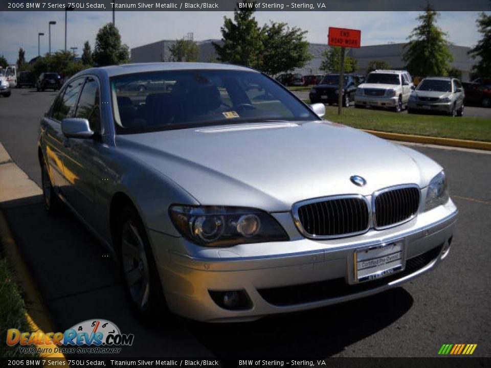 2006 BMW 7 Series 750Li Sedan Titanium Silver Metallic / Black/Black Photo #7