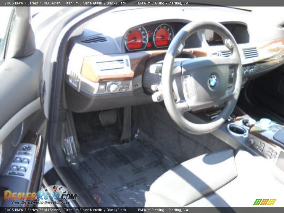 2006 BMW 7 Series 750Li Sedan Titanium Silver Metallic / Black/Black Photo #9