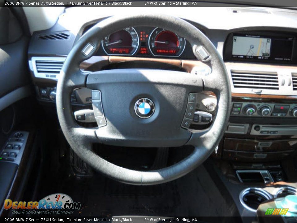 2006 BMW 7 Series 750Li Sedan Titanium Silver Metallic / Black/Black Photo #10