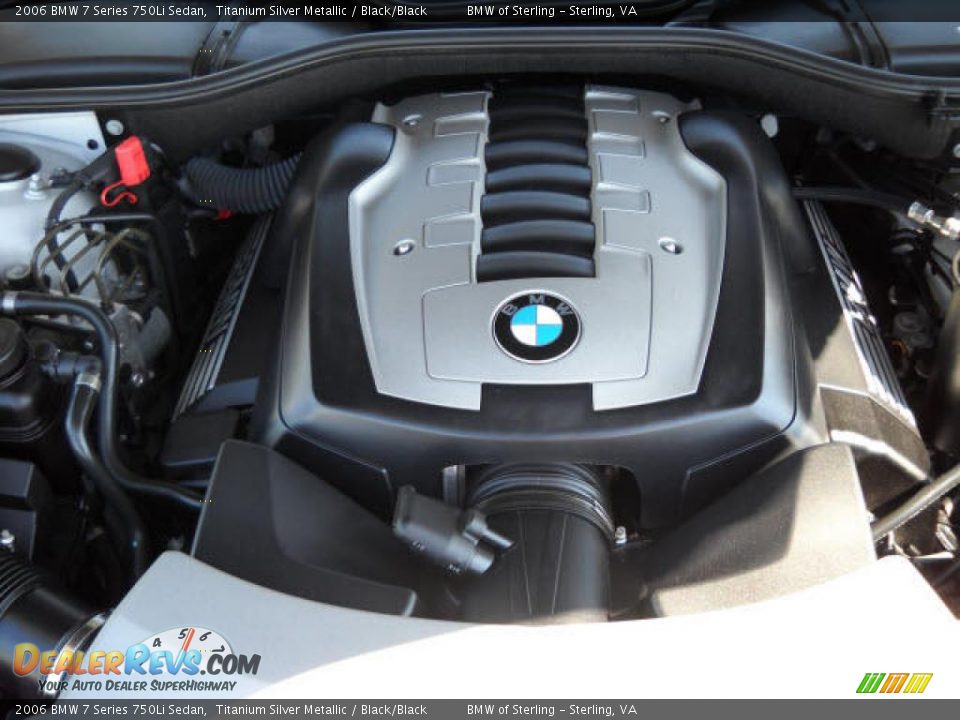 2006 BMW 7 Series 750Li Sedan Titanium Silver Metallic / Black/Black Photo #14