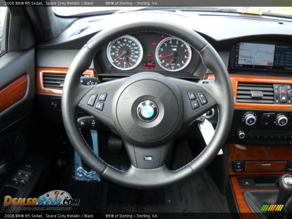 2008 BMW M5 Sedan Space Grey Metallic / Black Photo #10