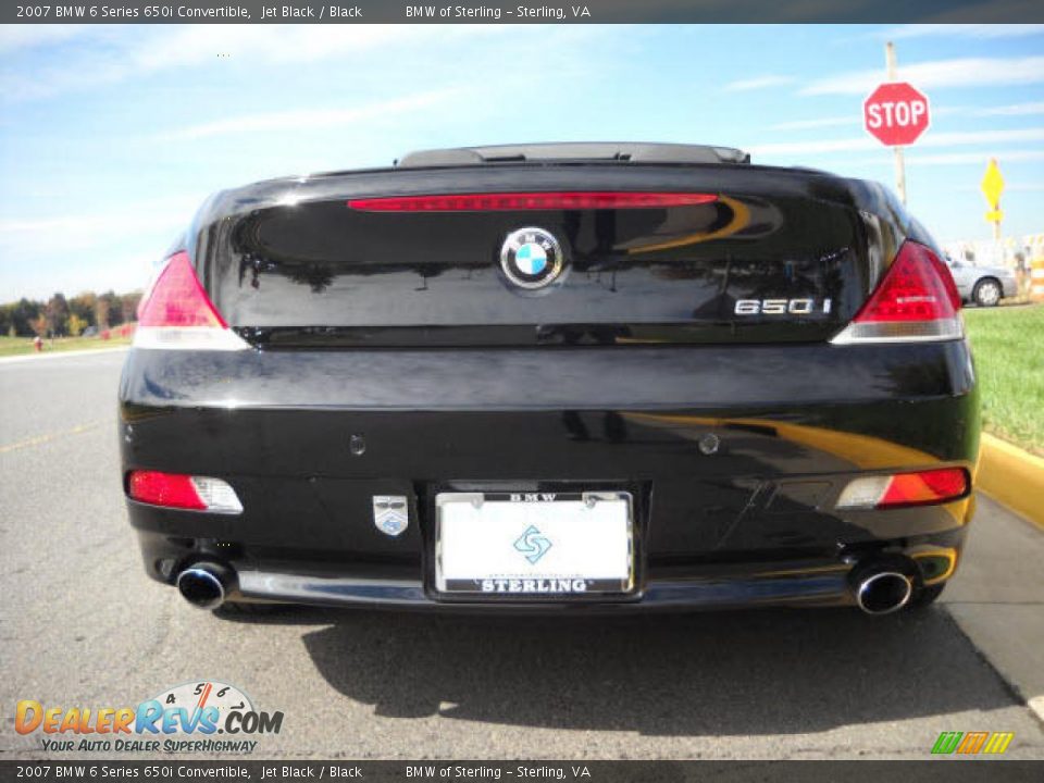 2007 BMW 6 Series 650i Convertible Jet Black / Black Photo #4