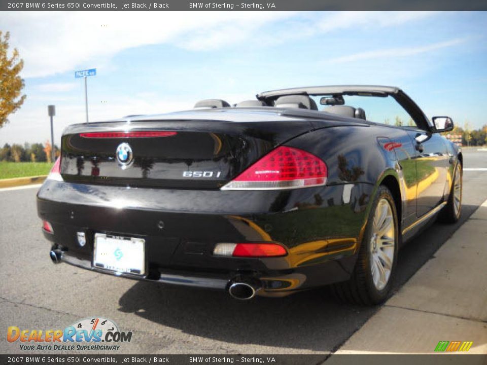 2007 BMW 6 Series 650i Convertible Jet Black / Black Photo #5