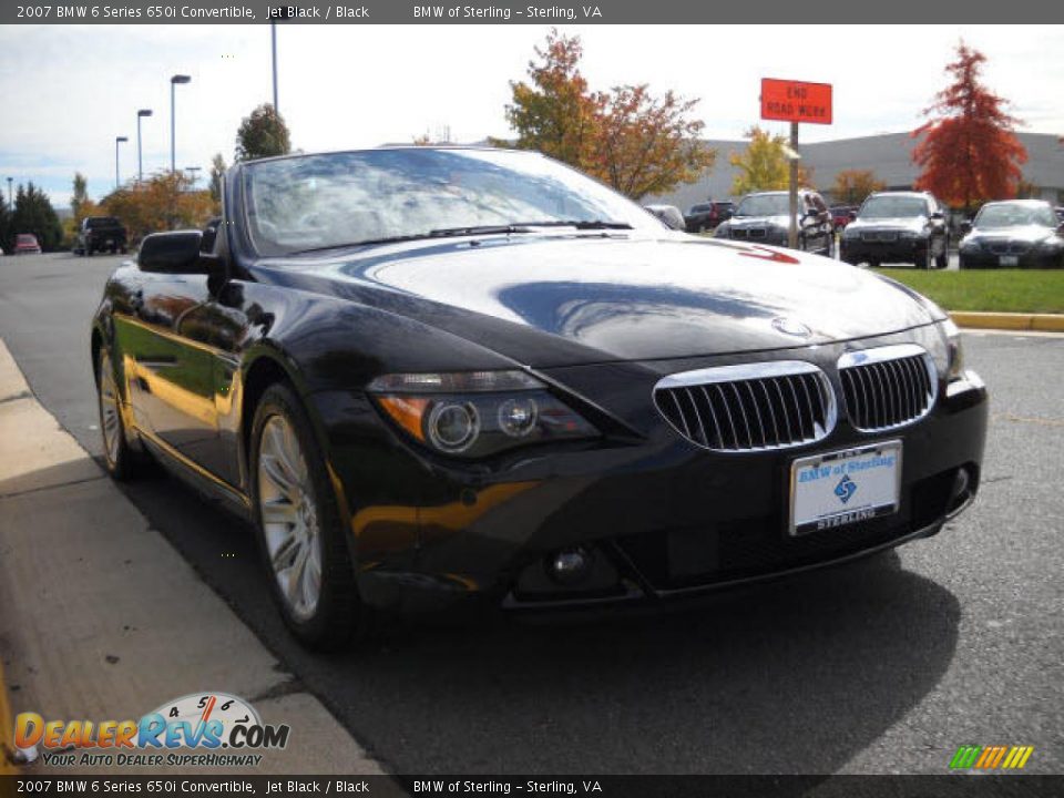 2007 BMW 6 Series 650i Convertible Jet Black / Black Photo #7