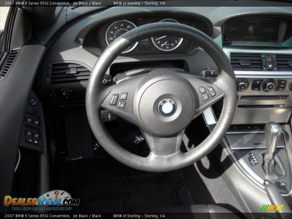 2007 BMW 6 Series 650i Convertible Jet Black / Black Photo #10