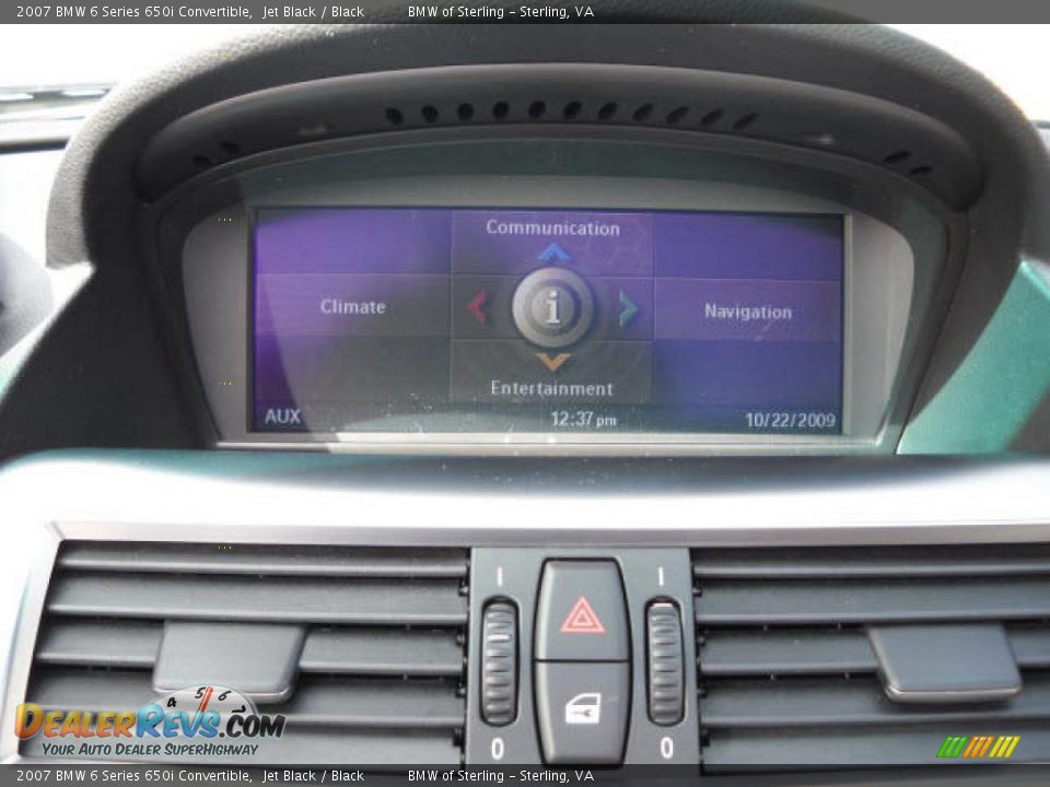 2007 BMW 6 Series 650i Convertible Jet Black / Black Photo #11