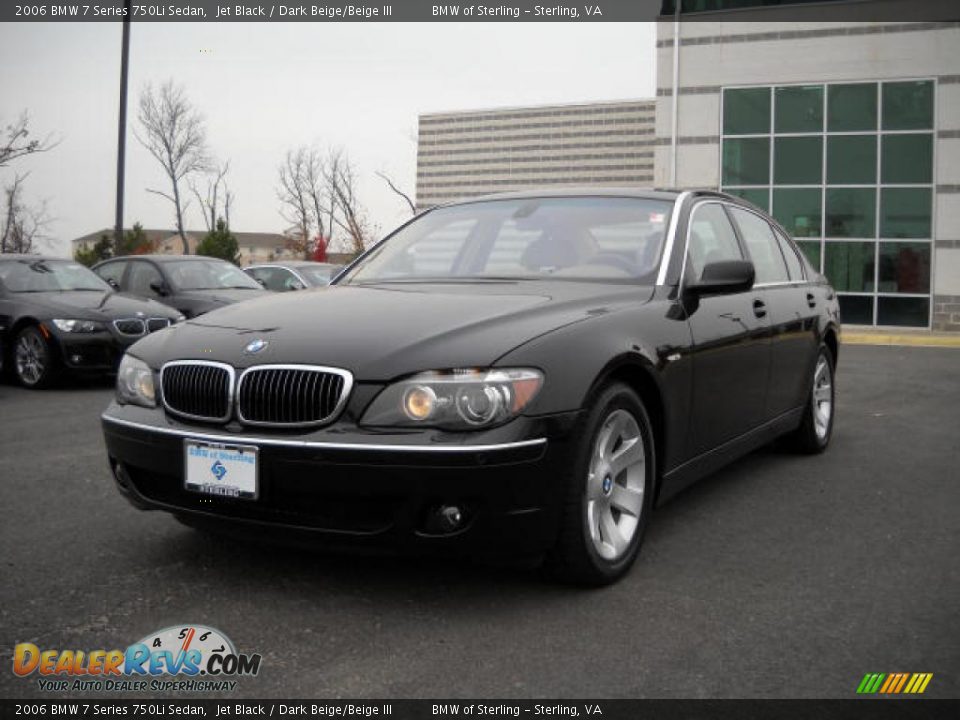 2006 BMW 7 Series 750Li Sedan Jet Black / Dark Beige/Beige III Photo #1