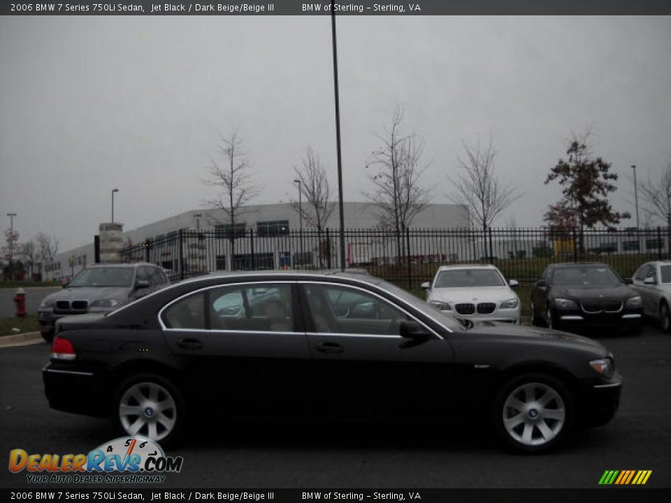 2006 BMW 7 Series 750Li Sedan Jet Black / Dark Beige/Beige III Photo #6