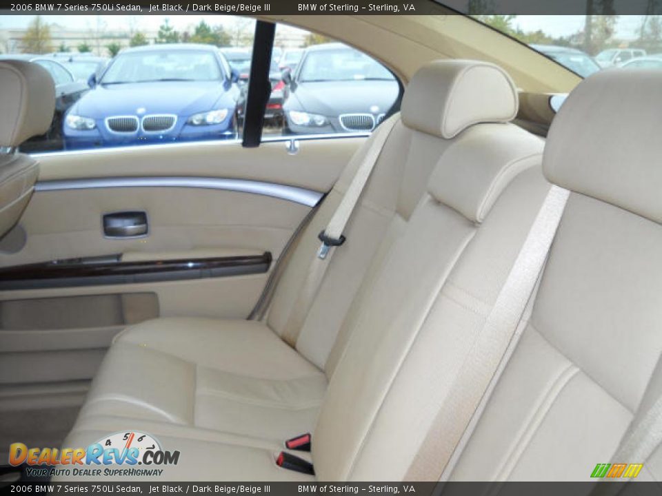 2006 BMW 7 Series 750Li Sedan Jet Black / Dark Beige/Beige III Photo #12