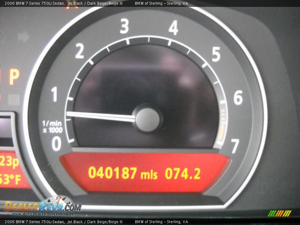 2006 BMW 7 Series 750Li Sedan Jet Black / Dark Beige/Beige III Photo #16