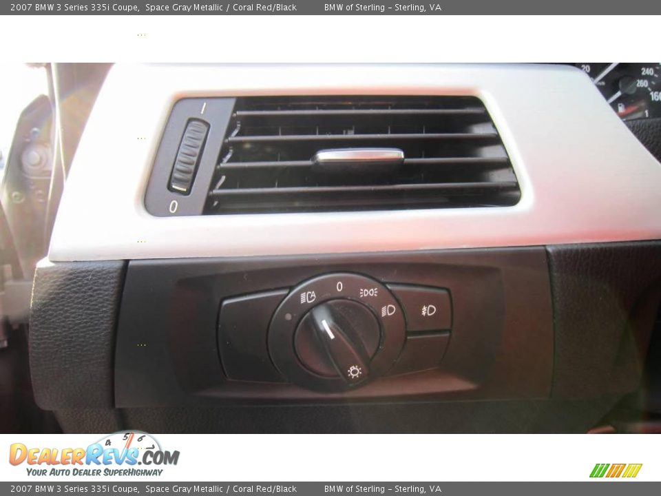 2007 BMW 3 Series 335i Coupe Space Gray Metallic / Coral Red/Black Photo #3