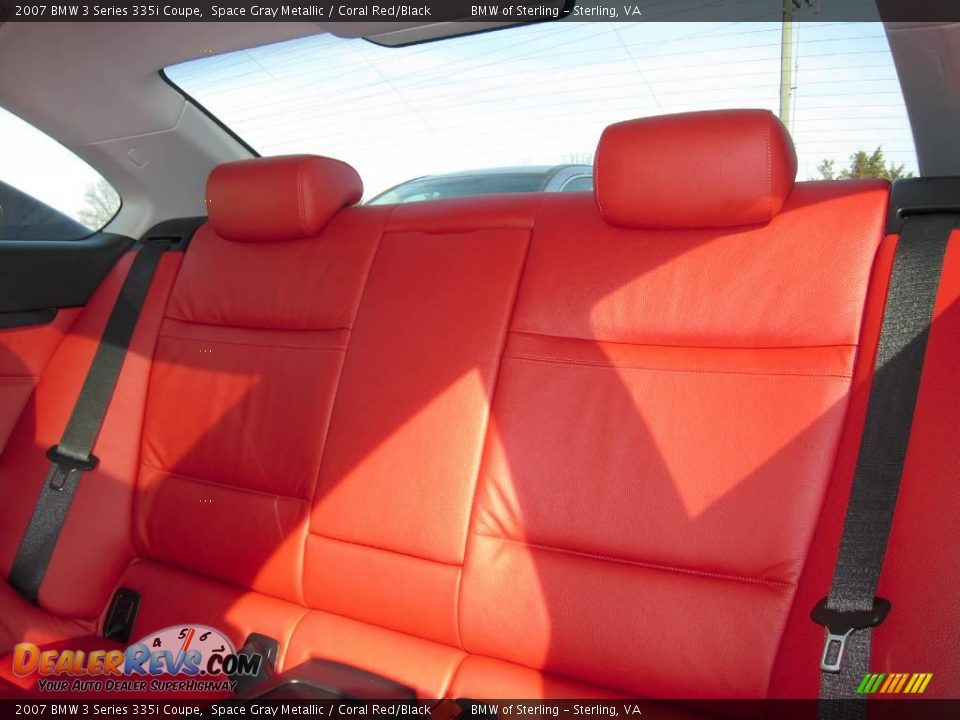 2007 BMW 3 Series 335i Coupe Space Gray Metallic / Coral Red/Black Photo #6
