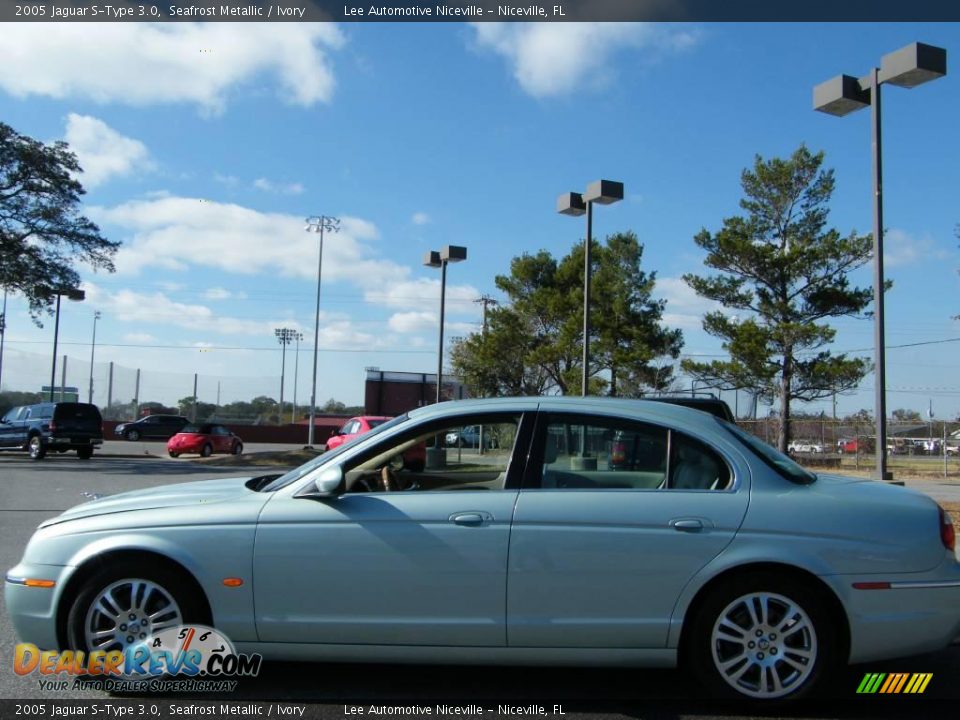 2005 Jaguar S-Type 3.0 Seafrost Metallic / Ivory Photo #2