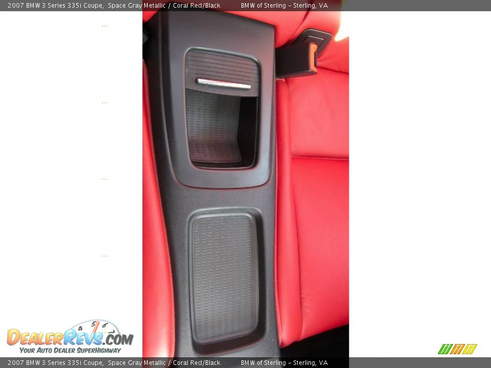 2007 BMW 3 Series 335i Coupe Space Gray Metallic / Coral Red/Black Photo #10
