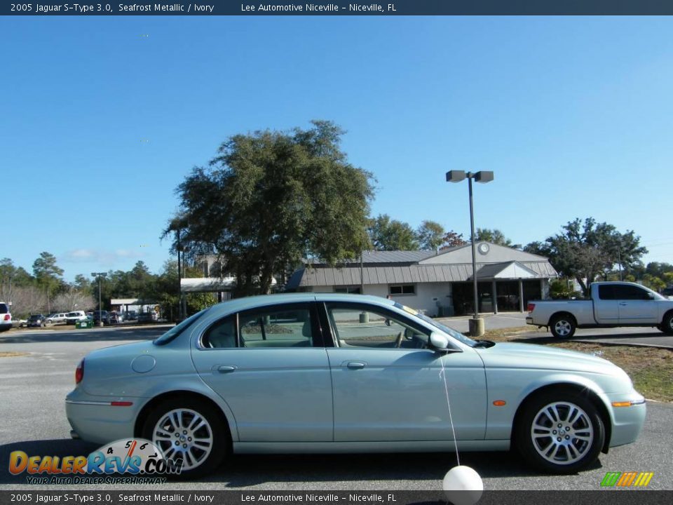 2005 Jaguar S-Type 3.0 Seafrost Metallic / Ivory Photo #6