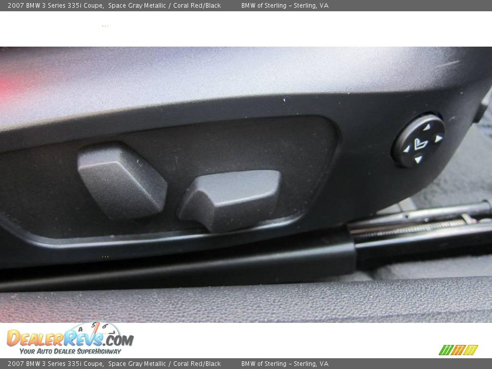 2007 BMW 3 Series 335i Coupe Space Gray Metallic / Coral Red/Black Photo #15