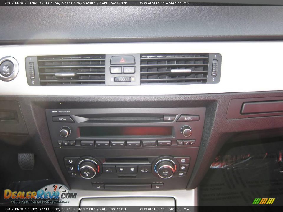 2007 BMW 3 Series 335i Coupe Space Gray Metallic / Coral Red/Black Photo #18