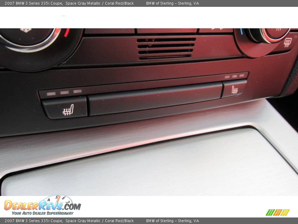 2007 BMW 3 Series 335i Coupe Space Gray Metallic / Coral Red/Black Photo #20