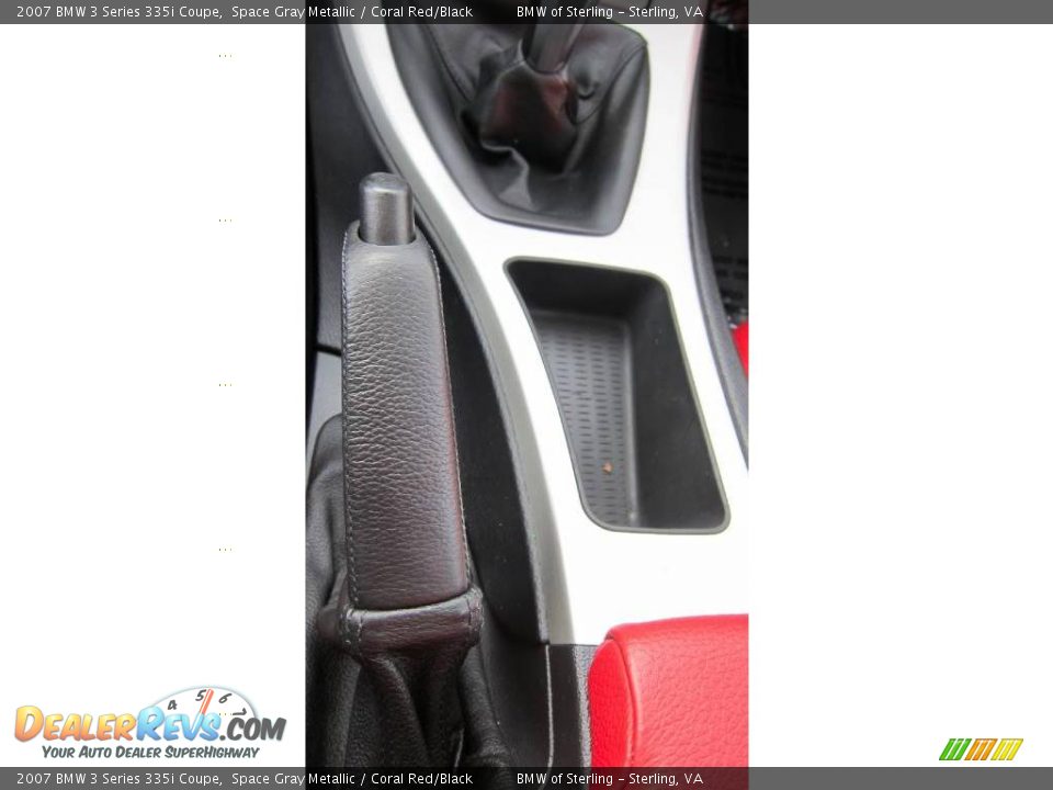2007 BMW 3 Series 335i Coupe Space Gray Metallic / Coral Red/Black Photo #22
