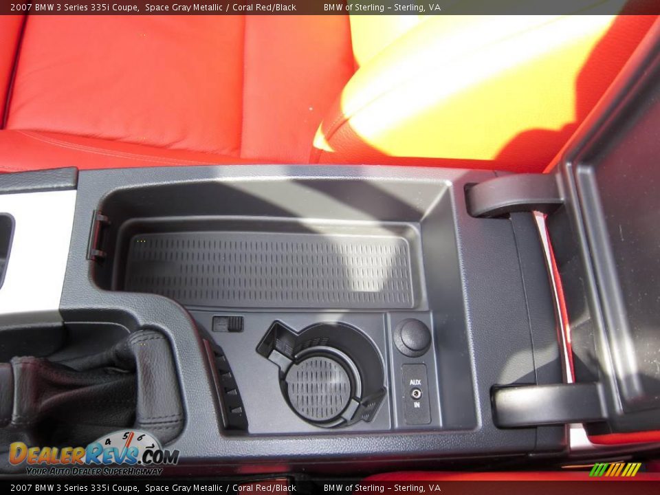 2007 BMW 3 Series 335i Coupe Space Gray Metallic / Coral Red/Black Photo #23