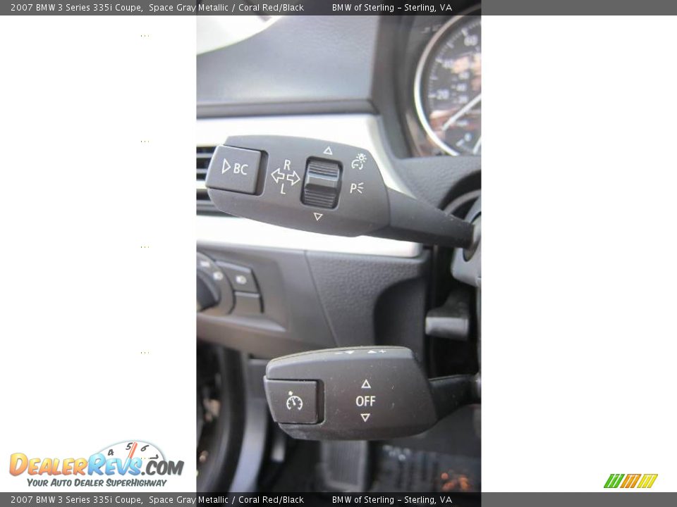 2007 BMW 3 Series 335i Coupe Space Gray Metallic / Coral Red/Black Photo #24