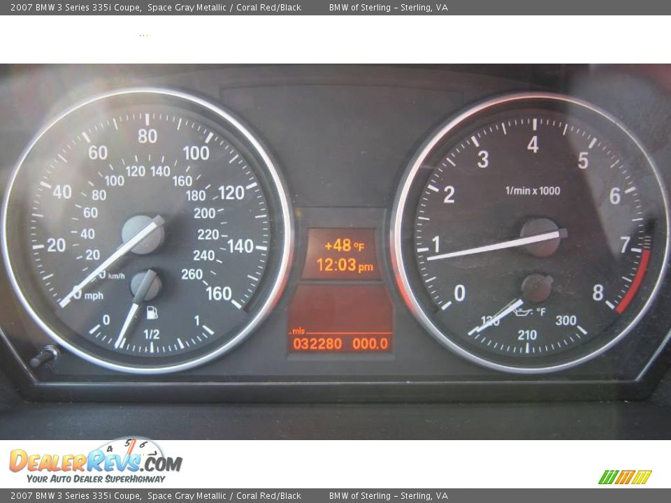 2007 BMW 3 Series 335i Coupe Space Gray Metallic / Coral Red/Black Photo #28