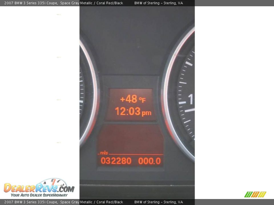 2007 BMW 3 Series 335i Coupe Space Gray Metallic / Coral Red/Black Photo #29