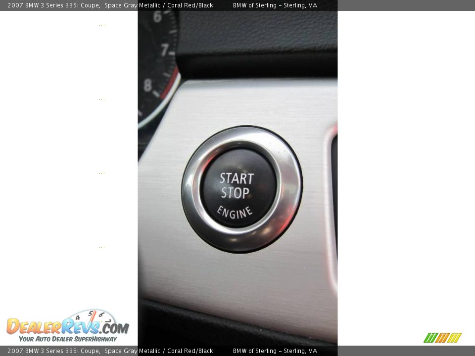 2007 BMW 3 Series 335i Coupe Space Gray Metallic / Coral Red/Black Photo #30