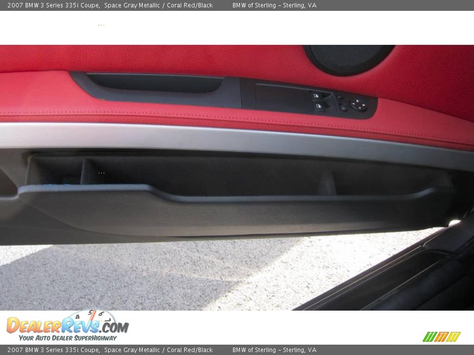 2007 BMW 3 Series 335i Coupe Space Gray Metallic / Coral Red/Black Photo #32