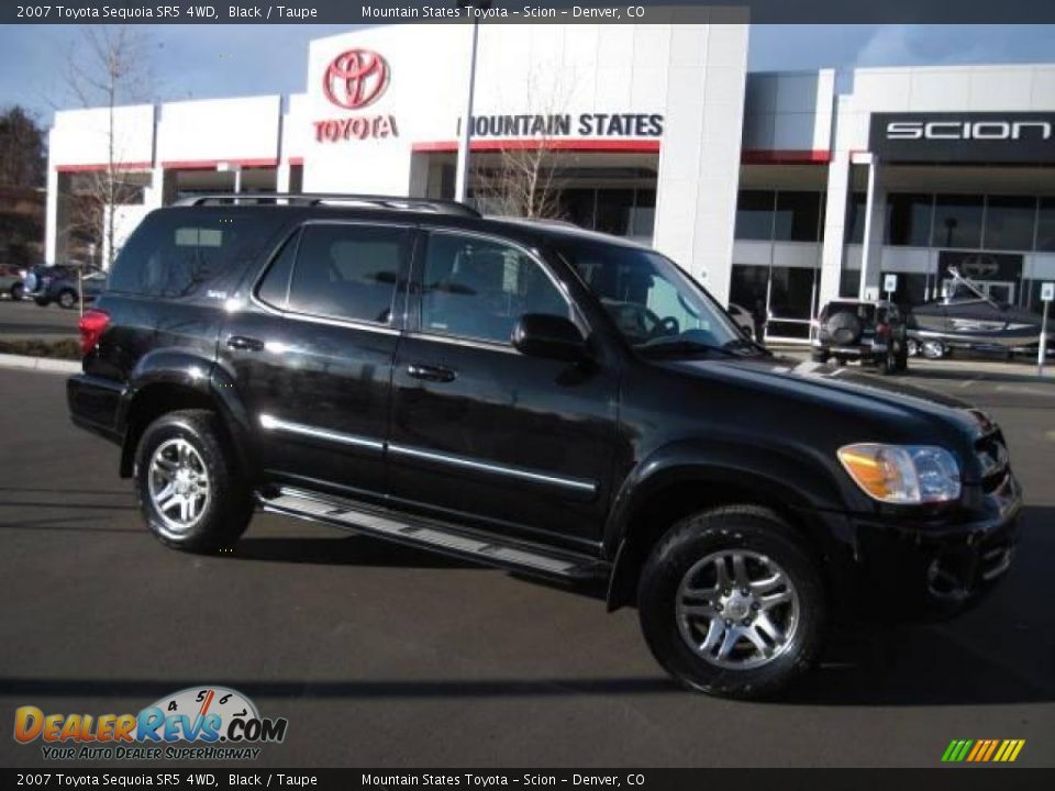 2007 Toyota Sequoia SR5 4WD Black / Taupe Photo #1