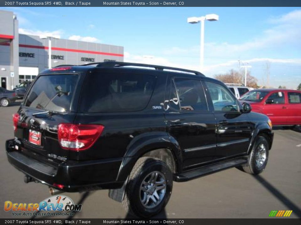 2007 Toyota Sequoia SR5 4WD Black / Taupe Photo #2