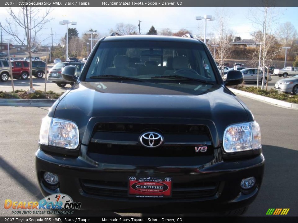 2007 Toyota Sequoia SR5 4WD Black / Taupe Photo #6