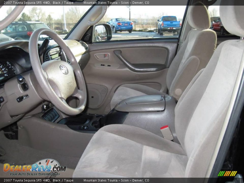 2007 Toyota Sequoia SR5 4WD Black / Taupe Photo #9